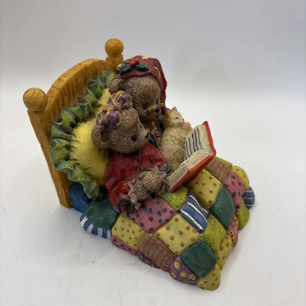 Vtg Youngs 1998 'Twas‎ The Night Before Christmas Resin Bear Collectible Decor
